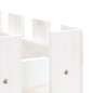 vidaXL Arriate elevado jardín con valla madera pino blanco 150x50x50cm vidaXL Arriate elevado jardín con valla madera pino blanco 150x50x50cm