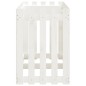 vidaXL Arriate elevado jardín con valla madera pino blanco 150x50x70cm vidaXL Arriate elevado jardín con valla madera pino blanco 150x50x70cm