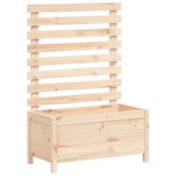 vidaXL Jardinera con estantería madera maciza pino 79x39,5x114 cm