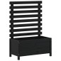 vidaXL Jardinera con estantería madera maciza pino negro 79x39,5x114cm vidaXL Jardinera con estantería madera maciza pino negro 79x39,5x114cm
