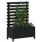 vidaXL Jardinera con estantería madera maciza pino negro 79x39,5x114cm vidaXL Jardinera con estantería madera maciza pino negro 79x39,5x114cm