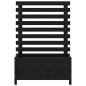 vidaXL Jardinera con estantería madera maciza pino negro 79x39,5x114cm vidaXL Jardinera con estantería madera maciza pino negro 79x39,5x114cm