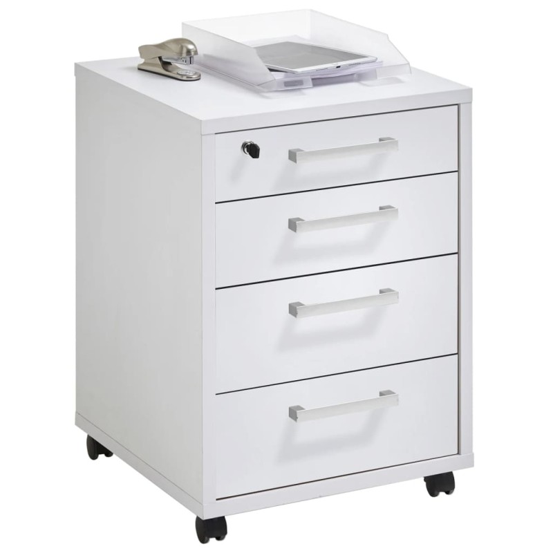 FMD Cajonera con ruedas blanco 48x49,5x65,5 cm FMD Cajonera con ruedas blanco 48x49,5x65,5 cm