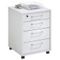 FMD Cajonera con ruedas blanco 48x49,5x65,5 cm FMD Cajonera con ruedas blanco 48x49,5x65,5 cm