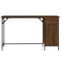 vidaXL Escritorio ordenador madera ingeniería roble marrón 131x48x75cm
