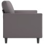 vidaXL Sofá de 2 plazas de cuero sintético gris 140 cm vidaXL Sofá de 2 plazas de cuero sintético gris 140 cm