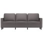 vidaXL Sofá de 3 plazas de cuero sintético gris 180 cm vidaXL Sofá de 3 plazas de cuero sintético gris 180 cm