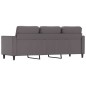 vidaXL Sofá de 3 plazas de cuero sintético gris 180 cm vidaXL Sofá de 3 plazas de cuero sintético gris 180 cm