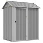 vidaXL Cobertizo jardín acero galvanizado gris claro 192x152,5x237cm vidaXL Cobertizo jardín acero galvanizado gris claro 192x152,5x237cm
