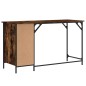 vidaXL Escritorio ordenador madera ingeniería roble humo 131x48x75 cm vidaXL Escritorio ordenador madera ingeniería roble humo 131x48x75 cm