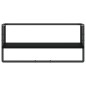 vidaXL Estante de pared con barra negro 65x25x30 cm vidaXL Estante de pared con barra negro 65x25x30 cm