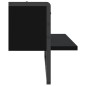 vidaXL Estante de pared con barra negro 65x25x30 cm vidaXL Estante de pared con barra negro 65x25x30 cm