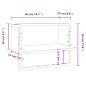 vidaXL Estante de pared con barra negro 40x25x30 cm