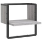 vidaXL Estante de pared con barra gris Sonoma 30x25x30 cm vidaXL Estante de pared con barra gris Sonoma 30x25x30 cm