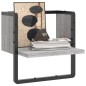 vidaXL Estante de pared con barra gris Sonoma 30x25x30 cm vidaXL Estante de pared con barra gris Sonoma 30x25x30 cm
