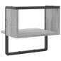 vidaXL Estante de pared con barra gris Sonoma 30x25x30 cm vidaXL Estante de pared con barra gris Sonoma 30x25x30 cm