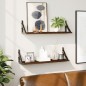 vidaXL Estantes de pared 2 unidades roble marrón 60x15x15,5 cm vidaXL Estantes de pared 2 unidades roble marrón 60x15x15,5 cm