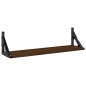 vidaXL Estantes de pared 2 unidades roble marrón 60x15x15,5 cm vidaXL Estantes de pared 2 unidades roble marrón 60x15x15,5 cm