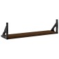 vidaXL Estantes de pared 2 unidades roble marrón 60x15x15,5 cm vidaXL Estantes de pared 2 unidades roble marrón 60x15x15,5 cm