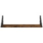 vidaXL Estantes de pared 2 unidades roble ahumado 60x15x15,5 cm vidaXL Estantes de pared 2 unidades roble ahumado 60x15x15,5 cm