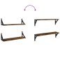 vidaXL Estantes de pared 2 unidades roble ahumado 60x15x15,5 cm vidaXL Estantes de pared 2 unidades roble ahumado 60x15x15,5 cm