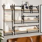 vidaXL Estantes pared con barras 6 pzas madera ingeniería roble Sonoma vidaXL Estantes pared con barras 6 pzas madera ingeniería roble Sonoma