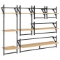 vidaXL Estantes pared con barras 6 pzas madera ingeniería roble Sonoma vidaXL Estantes pared con barras 6 pzas madera ingeniería roble Sonoma