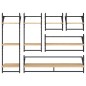 vidaXL Estantes pared con barras 6 pzas madera ingeniería roble Sonoma vidaXL Estantes pared con barras 6 pzas madera ingeniería roble Sonoma
