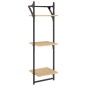 vidaXL Estantes pared con barras 6 pzas madera ingeniería roble Sonoma vidaXL Estantes pared con barras 6 pzas madera ingeniería roble Sonoma