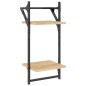 vidaXL Estantes pared con barras 6 pzas madera ingeniería roble Sonoma vidaXL Estantes pared con barras 6 pzas madera ingeniería roble Sonoma