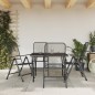vidaXL Juego de comedor de jardín 5 pzas malla metálica gris antracita vidaXL Juego de comedor de jardín 5 pzas malla metálica gris antracita