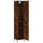 vidaXL Aparador de madera contrachapada roble ahumado 34,5x34x180 cm vidaXL Aparador de madera contrachapada roble ahumado 34,5x34x180 cm