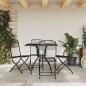 vidaXL Juego de comedor de jardín 5 pzas malla metálica gris antracita vidaXL Juego de comedor de jardín 5 pzas malla metálica gris antracita