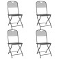vidaXL Juego de comedor de jardín 5 pzas malla metálica gris antracita vidaXL Juego de comedor de jardín 5 pzas malla metálica gris antracita