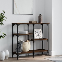 vidaXL Mesa consola madera de ingeniería marrón roble 80x29x75 cm