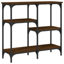 vidaXL Mesa consola madera de ingeniería marrón roble 80x29x75 cm