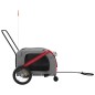 vidaXL Remolque de bicicleta mascotas hierro tela Oxford rojo gris vidaXL Remolque de bicicleta mascotas hierro tela Oxford rojo gris