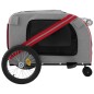 vidaXL Remolque de bicicleta mascotas hierro tela Oxford rojo gris vidaXL Remolque de bicicleta mascotas hierro tela Oxford rojo gris
