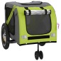 vidaXL Remolque de bicicleta mascotas hierro tela Oxford verde negro vidaXL Remolque de bicicleta mascotas hierro tela Oxford verde negro
