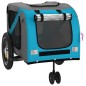 vidaXL Remolque de bicicleta mascotas hierro tela Oxford azul negro vidaXL Remolque de bicicleta mascotas hierro tela Oxford azul negro