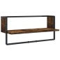 vidaXL Estantes pared barras 4 pzas madera de ingeniería roble ahumado vidaXL Estantes pared barras 4 pzas madera de ingeniería roble ahumado