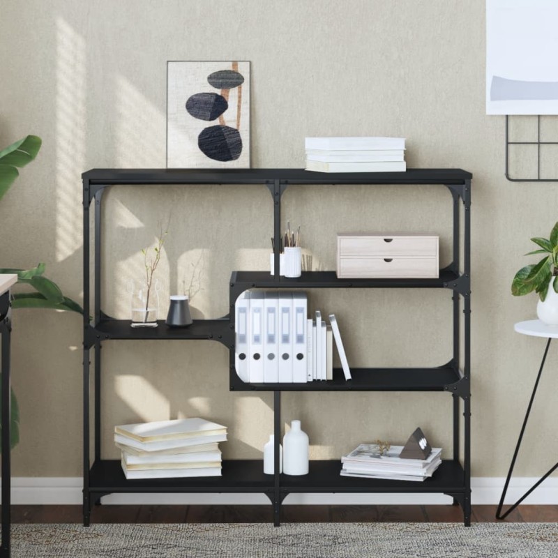 vidaXL Mesa consola madera contrachapada negro 103x32x95 cm vidaXL Mesa consola madera contrachapada negro 103x32x95 cm