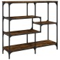 vidaXL Mesa consola madera de ingeniería roble ahumado 103x32x95 cm vidaXL Mesa consola madera de ingeniería roble ahumado 103x32x95 cm
