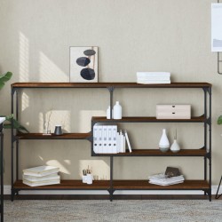 vidaXL Mesa consola madera de ingeniería marrón roble 160x32x95 cm
