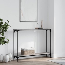 vidaXL Mesa consola madera de ingeniería gris Sonoma 100x22,5x75 cm