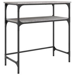 vidaXL Mesa consola madera de ingeniería gris Sonoma 75x35,5x75 cm