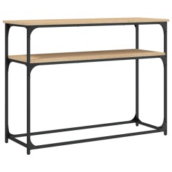 vidaXL Mesa consola madera de ingeniería roble Sonoma 100x35,5x75 cm