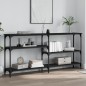 vidaXL Mesa consola madera de ingeniería negra 160x29x75 cm vidaXL Mesa consola madera de ingeniería negra 160x29x75 cm