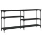 vidaXL Mesa consola madera de ingeniería negra 160x29x75 cm vidaXL Mesa consola madera de ingeniería negra 160x29x75 cm