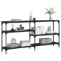 vidaXL Mesa consola madera de ingeniería negra 160x29x75 cm vidaXL Mesa consola madera de ingeniería negra 160x29x75 cm